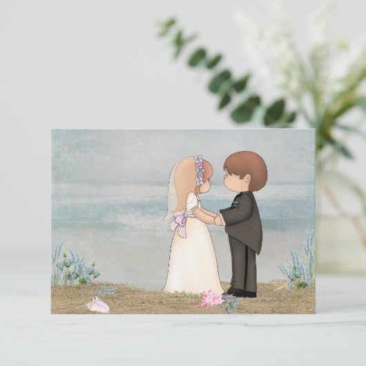 RSVP strandbruiloft (Staand voorkant)