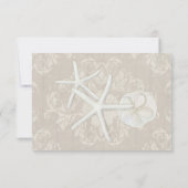 RSVP Strandbruiloft Zeester Damask Houten Eenvoudi (Achterkant)