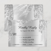 RSVP Sweet 16e Shower de Mariage Royal Gris (Devant / Derrière)