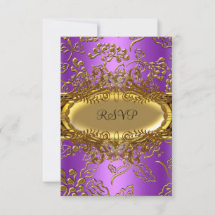 RSVP Sweet sixteen 16 Damask Purple Gold Black