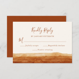 RSVP Terracotta Abstrait Mariage du désert