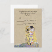 RSVP "The Kiss" Golden Mariage Anniversaire Klimt (Devant / Derrière)