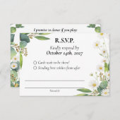 RSVP thème de la marguerite mariage de l'eucalyptu (Devant / Derrière)