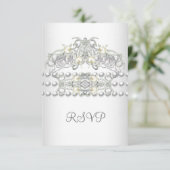 RSVP Tiara Silver White Pearl Diamond (Debout devant)