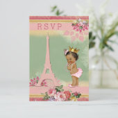 RSVP Tour Eiffel Baby shower ethnique Princesse (Debout devant)
