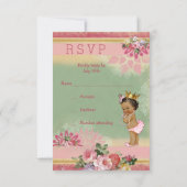 RSVP Tour Eiffel Baby shower ethnique Princesse (Dos)