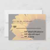 RSVP Tournesol photo sur cartes noires (Dos)