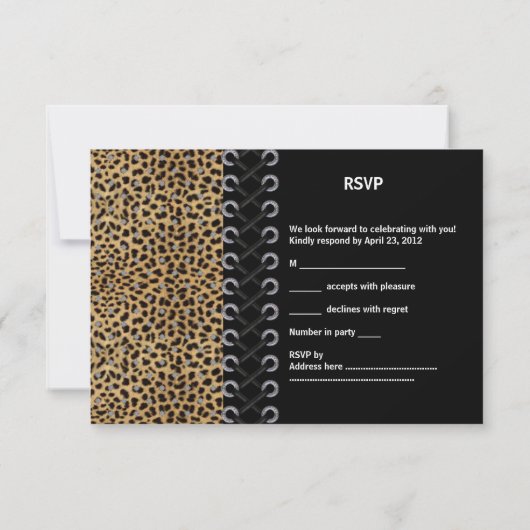 RSVP Toutes les Occasions Animal Noir Look Eyelets (Dos)
