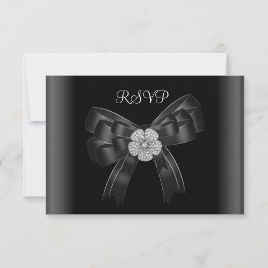 RSVP Toutes les Occasions Diamond Jewel Black Bow (Devant)