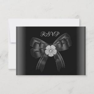 RSVP Toutes les Occasions Diamond Jewel Black Bow