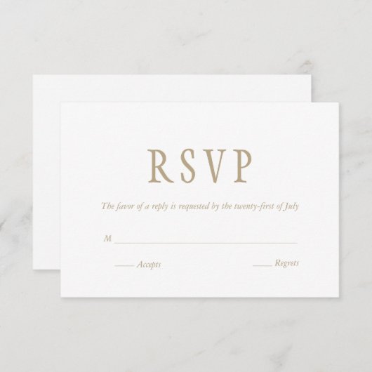 RSVP traditionnel élégant (Devant / Derrière)