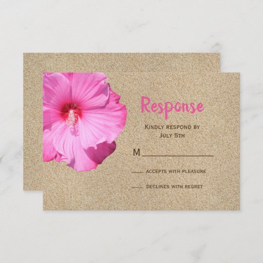 RSVP tropical (sable de plage et rose) (Devant / Derrière)