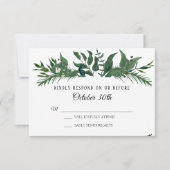 RSVP Trouw Emerald Forest Loof Bladeren Kaart (Voorkant)