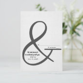 RSVP trouwampersand-teken op zacht zilver (Staand voorkant)