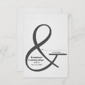 RSVP trouwampersand-teken op zacht zilver (Voorkant / Achterkant)