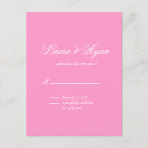RSVP Trouwantwoord Kaart Paris Frankrijk Roze Roze