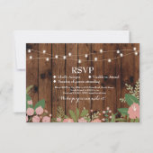 RSVP Trouwkaart Rustieke Houten Bloemkaarten Uitno Kaart (Voorkant)
