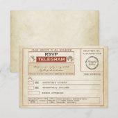 RSVP TROUWtelegrammen Kaartje (Voorkant / Achterkant)