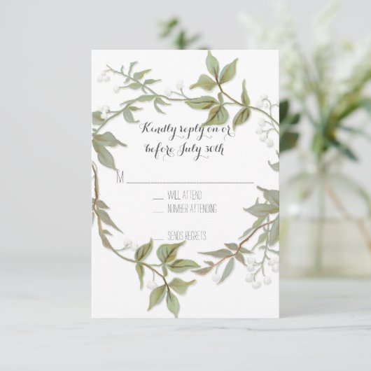 RSVP Tuin Foliage Laurel Krans Rustieke Bruiloft (Staand voorkant)