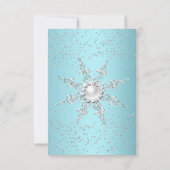 RSVP Turquoise bleu cristal Pearl Snowflake hiver (Dos)