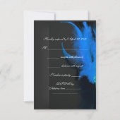 RSVP Turquoise Blue Black Masques Masquerade bal (Dos)