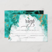 RSVP | Turquoise Waterverf Geode Barefoot Bride™ (Voorkant / Achterkant)