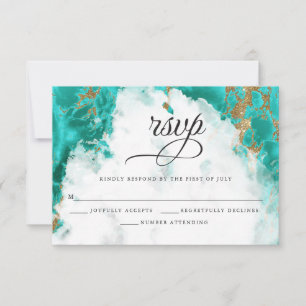 RSVP Turquoise Waterverf Geode Barefoot Bride™