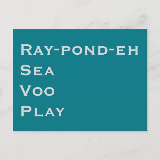 RSVP, uitgesproken Uitnodiging Briefkaart (Voorkant)