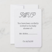 RSVP uitnodiging baby shower