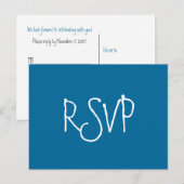 RSVP UITNODIGING BRIEFKAART (Voorkant / Achterkant)