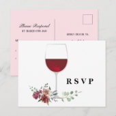 rsvp , uitnodiging voor volwassen wijn (Voorkant / Achterkant)