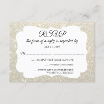 RSVP Uw Dag Glitter Fab White Gold