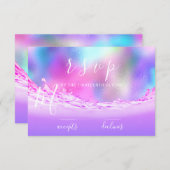 RSVP Vagues Océan Tropical Aqua Rose Pastel (Devant / Derrière)