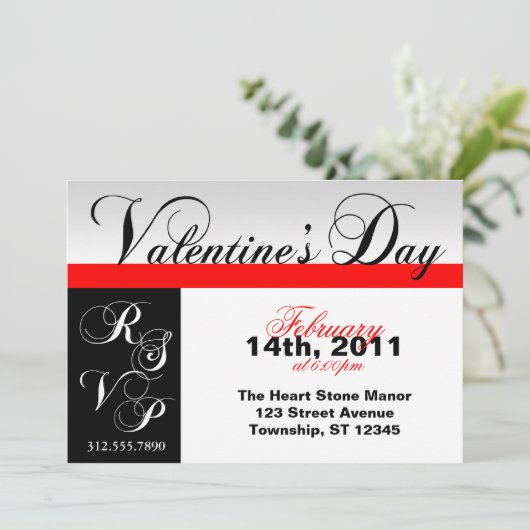 RSVP Valentijnsdag-uitnodigingen Kaart (Staand voorkant)