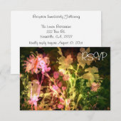 RSVP van Bright Floral Wedding Reception Kaart (Voorkant / Achterkant)