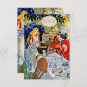 RSVP van de Tea Party van Mad Hatter (Voorkant / Achterkant)