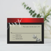 RSVP Vegas Casino Chip | rouge argent noir (Debout devant)