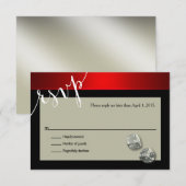 RSVP Vegas Casino Chip | rouge argent noir (Devant / Derrière)