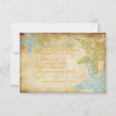 RSVP VINTAGE BLUE STARFISH MARIAGE INVITATIONS (Dos)
