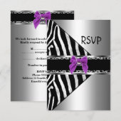RSVP Violet Argent Noir Zèbre Léopard (Devant / Derrière)