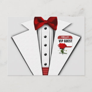 RSVP   VIP TUXEDO UITNODIGING BRIEFKAART