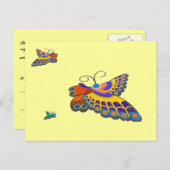 RSVP-vlinders voor bruiloft Uitnodiging Briefkaart (Voorkant / Achterkant)