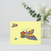 RSVP-vlinders voor bruiloft Uitnodiging Briefkaart (Staand voorkant)