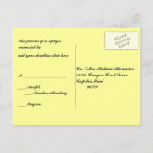 RSVP-vlinders voor bruiloft Uitnodiging Briefkaart (Achterkant)