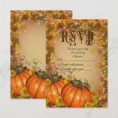 RSVP voor herfst bruiloft uitnodiging "Herfstkleur (Voorkant / Achterkant)