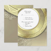 RSVP voor Ontvangst/de Uitnodiging van het Diner (Voorkant / Achterkant)