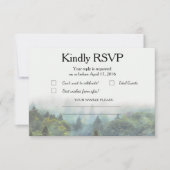 RSVP voor rustieke bosbruiloft Kaartje (Voorkant)