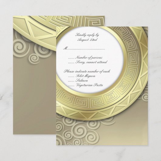 RSVP voor uitnodiging voor receptiediner (Voorkant / Achterkant)