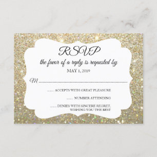 RSVP votre or ouvrier de parties scintillantes de