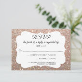 RSVP Votre Parties scintillant Jour Fab Rose Gold (Debout devant)
